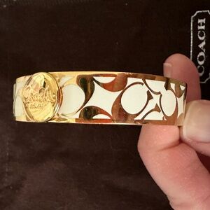 White and gold Coach bangle/bracelet